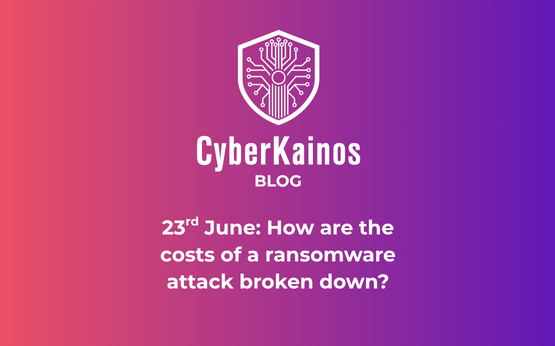How are the costs of a ransomware attack broken down?