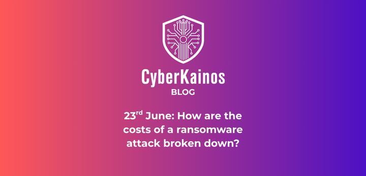 How are the costs of a ransomware attack broken down?