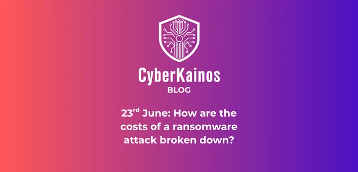 How are the costs of a ransomware attack broken down?